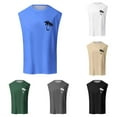 thumbnail image 6 of Men's Summer Coconut Pattern Shoulder Vest - Breathable Comfortable, Polyester Spandex, Work Vacation Daily, 6 of 6