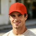 thumbnail image 6 of Baseball Caps For Men And Women Adjustable Casual Baseball Cap Solid Color Outdoor Sun Protection Sports Hat For Workout Golf & Everyday Wear Saffron, 6 of 7