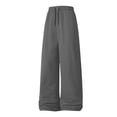 thumbnail image 5 of Yteetum Men's Baggy Sweatpants Wide Leg Drawstring Elastic Waist Workout Gym Pants Man Fall Winter Solid Loose Comfy Straight Running Athletic Trousers, 5 of 8