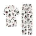 thumbnail image 5 of TSOVTHRID Ladybug Rose Print Pajama Set for Women Button Down Sleepwear with Long Pants Soft Loungewear Pjs Sets, Size XL, 5 of 7