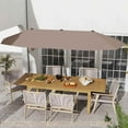 thumbnail image 2 of Costway 13 FT Large Patio Umbrella Outdoor Double-Sided Table Market Umbrella for Garden Brown, 2 of 10