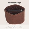 thumbnail image 3 of Insert Felt Bag, Fine Stitching Partition Storage Zipper Closure Practical Insert Purse Bag Barrel Shaped  for Organization for Travel, 3 of 8