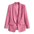 thumbnail image 7 of Purcolt Blazer for Women Lightweight Casual Boyfriend Notched Lapel Open Front Long Sleeve Jackets Suit Comfort Stretchy Slim Fit Business Work Office Outerwear, 7 of 7