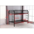 thumbnail image 5 of IN Room Furniture Designs Transitional Metal Twin/Twin Bunk Bed in Black, 5 of 7