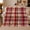 Tartan Sofa Throw, variant on Classic Tartan Plaid Autumn Harvest Living Room, Cozy Artistic Scene, Warm Flannel Blanket for Home Library and Reading Nook, Art Lovers Thanksgiving Gift, Artistic Home Decor
