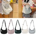 thumbnail image 4 of Bolsos de mujer, bolso de hombro Harajuku, bandolera lisa a juego, bolso para citas, 4 of 5