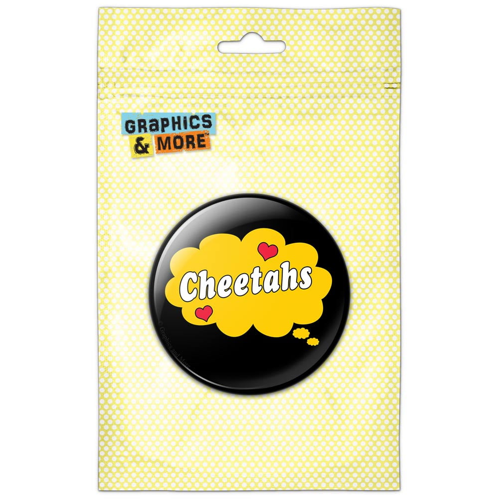 Dreaming of Cheetahs Yellow Refrigerator Button