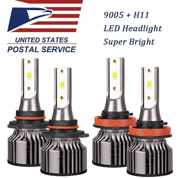 For Honda Accord 2013 2014 2015 Combo 9005 H11 LED Headlight High/Low Beam Bulbs