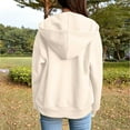 thumbnail image 5 of Horkkom Zip Up Hoodie Women with Pockets Drawstring Solid Color Hoodies Fleece Loose Sweatshirt Fall Outfits for Women 2025 XL, Gifts for Women, 5 of 7