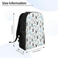 thumbnail image 4 of Balery Winter Art Blue and Black Moose Mochila - Mochila Estilosa y Duradera para Laptop de 15 Pulgadas con Tela Oxford Impermeable, 4 of 8