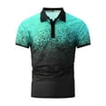 thumbnail image 4 of COSFO Gradient Mens Polo Shirts Summer Short Sleeve Tops Collared Regular Fit Quick Dry Moisture Wicking Mens Graphic Tees, 4 of 5