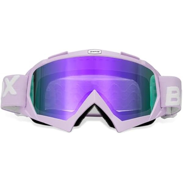 wonima02 Motorcycle Glasses Goggles Dirt Bike Motocross Safety ATV Tactical Riding (HD Violet-Violet, Adult)