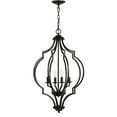 thumbnail image 6 of JONATHAN Y Selema 4-Light 19" Iron Adjustable Ogee Lantern LED Pendant, Bronze, 6 of 8