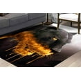 thumbnail image 4 of Loft Rug, Non Slip Rugs, Animal Rug, Small Rug, Soft Rug, Black and Gold Panther Rug, Dining Room Rugs, Big Cat Rug, Office Decor Rugs, 2.6'x6.5' - 80x200 cm, 4 of 8