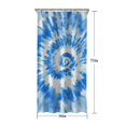 thumbnail image 5 of Blue Tie Dye Pattern Shower Curtain 36"x72" ,Bathroom Decorative Shower Curtains Set with 12 Hooks,Modern Waterproof Washable Shower Curtain, 5 of 6