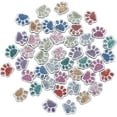 thumbnail image 5 of Alloy Enamel Slider Charms Dog Paw Prints Platinum Mixed Color 13x15.5x4.5mm Hole: 2x8mm 5pcs/color 45pcs/box, 5 of 8