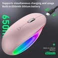 thumbnail image 4 of YZEGDCH Tech Accessories Wireless Bluetooth Mouse Unique Type-c Fast Charging Long Battery Life Colourful LED Light Adjustable DpI Adaptable To A Wide Range Of Devices,Pink, 4 of 8