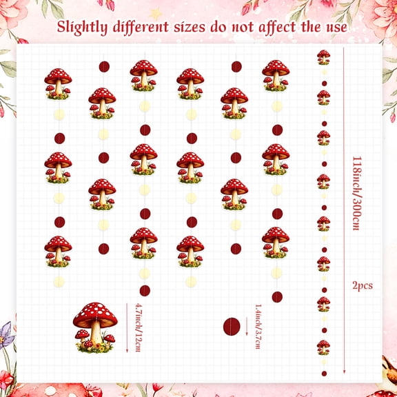 Mushroom Red Dot Pendant Decorations - Whimsical Forest Theme Party Hanging Ornaments for Festive Ambience