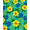 Yellow, Pattern 4, variant on ODIKA 2x3 Machine Washable Non-Slip Area Rug, Tropical Seashell Coral Reef Underwater Foam Bath High Traffic Rug, Turquoise, 655614