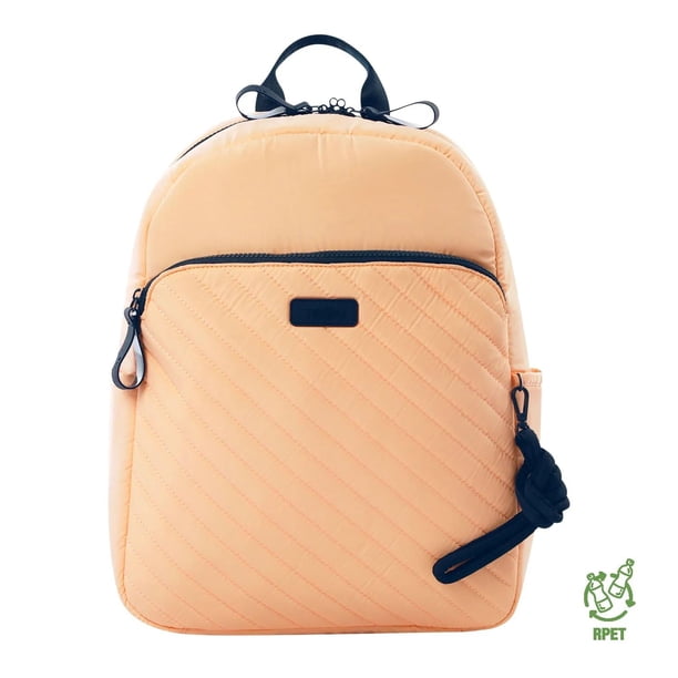 TOTTO Mochila Mediana para Mujer Porta Laptop 15.4 con Bolsillo para Botella | Escuela - Oficina - V rosa M
