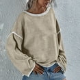 thumbnail image 2 of Lindreshi Fall Sweaters for Women Trendy Women's Fashion Casual Loose Large Size Long Sleeve Knitted Sweater Crewneck Sweater, 2 of 6