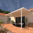 thumbnail image 3 of Four Seasons OLS TWV Series 20 ft wide x 8 ft deep Aluminum Patio Cover with 10lb Snow Load & 3 Posts in White, 3 of 7