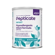 Pepticate Baby Formula, Hypoallergenic Powdered Infant Formula for Cow Milk Allergy, with Omega 3 DHA, ARA, Iron & Prebiotics, 13.2oz