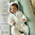 thumbnail image 2 of CooCooBaby - Tumbona infantil para bebés y niños, esencial para recién nacidos de 0 a 12 meses, 100% algodón transpirable, para dormir en la cama (verde primavera), 2 of 5