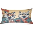 thumbnail image 2 of GZHJMY Fashionable Wolf Plush Pillow Case,Zippered Bed Pillow Pillowcases,Super Soft and Cozy Pillowcase Covers for Sleep - Standard Size 20x26in Home Decor, 2 of 7