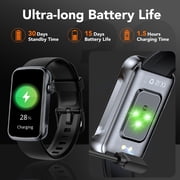 1.47 Fitness Tracker, Smartwatch for Women Men with Multiple Sport Modes Step Counter, Bluetooth Calls (Make/Answer), IP68 Waterproof, Fitness Tracker Compatible with Android and iPhone, Black