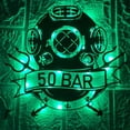 thumbnail image 4 of Handmadetneonsign Scuba Helmet Metal Wall Art Light, Diving Helmet Metal Sign Wall Decor, Beach Life Metal Decor, 4 of 5