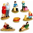 thumbnail image 6 of 7 Pcs Miniature People Figurines Family Picnic Figurines Set Miniature People for Home Tabletop Decoration Garden Accessories, 6 of 7