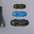thumbnail image 2 of Designer No Soliciting Thank You (Doorbell) Sign (Navy Blue / White) - Small, 2 of 5