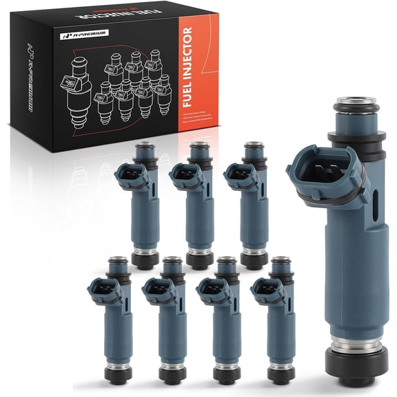 A-Premium Set of 8 Fuel Injectors Compatible with Toyota Tundra 00-04, 4Runner 03-04, Sequoia 01-04, Land Cruiser 98-05 & Lexus GX470 03-05, LX470 98-05, 4.7L