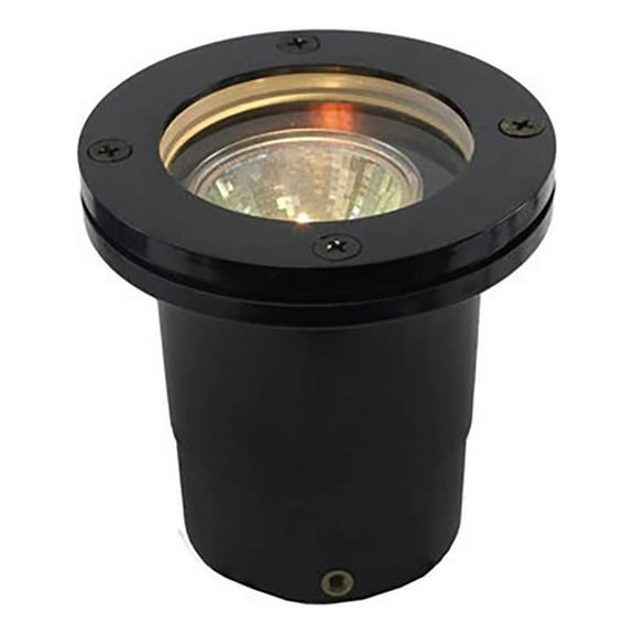 AQ Lighting Composite & Metal Well Light with Open Face Cover in Black