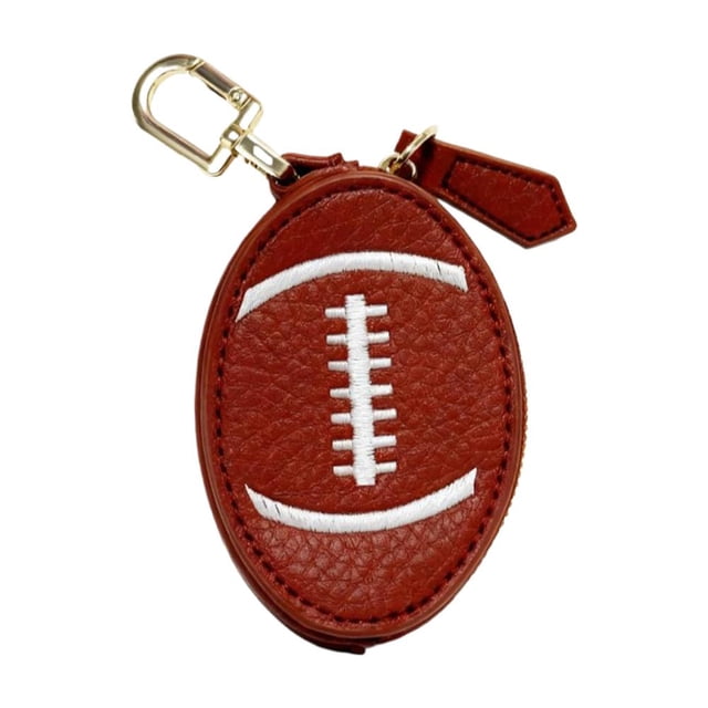 Mini Porte-Monnaie PU Mignon Sac Multifonctionnel Suspendu Portefeuille Rugby Football Mini Basketball