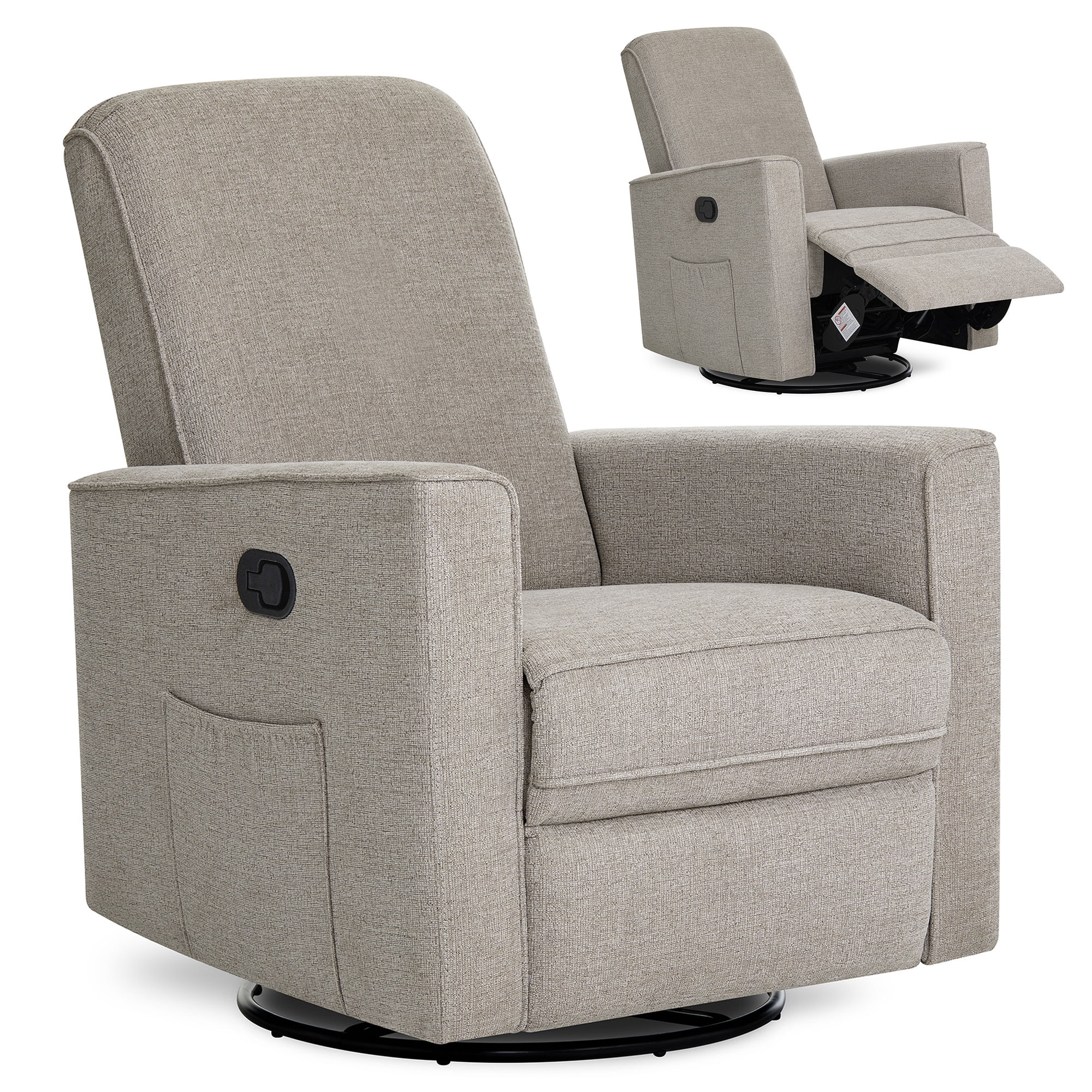 Evolur Raleigh Basic Glider |Recliner| Rocker, Warm Sand