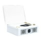 thumbnail image 4 of Reproductor de discos de vinilo, dispositivo para escuchar música, regalo, altavoz decorativo resistente, reproductor inalámbrico de tocadiscos para acampar, interior y hogar. Blanco, 4 of 9