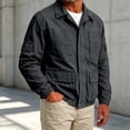 thumbnail image 2 of Turilly Plus Size Mens Cargo Utility Jacket Lapel Collar Full Zip Multi Pocket Work Coat for Fall Winter Outdoor, 2 of 5