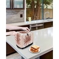 thumbnail image 3 of Eucalyptus Brown Toaster Cover 4 Slice, Large Kitchen Appliance Covers, Stripes Flower Cactus Plant Toaster Oven Cover with Loop, Bread Machine Cover Polyester Dust Cover Protection, 3 of 4