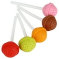thumbnail image 2 of 5pcs Tea Infuser Silicone Lollipop Shape Loose Tea Strainer Filter Tea Ware Set For Teapots Cups Mugs To Brewing Steeping Loose Leaf, 2 of 8