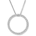 thumbnail image 1 of Collier Pendentif Cercle de Vie en Or Blanc 14K 1/2ct, 1 of 2