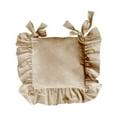 thumbnail image 3 of koolsoo Chair Cushion with Ties 40x40cm Cotton Filling Soft Comfortable Ruffles Seat Mat Seat Cushion for Farmhouse Home Wedding Decoration brown, 3 of 8