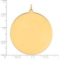 thumbnail image 2 of 38.3mm 14k Solid Yellow Gold Round Disc Charm Pendant Necklace for Women - 4.1 Grams, 2 of 2