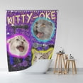 thumbnail image 3 of Funny Cat Shower Curtain for Bathroom, Cute Cats Shower Curtains for Boys, Funky Three Cats Kitty-Oke Art Print, Waterproof Animal Shower Curtains Fabric Bathroom Decor Set with Hooks, 3 of 4