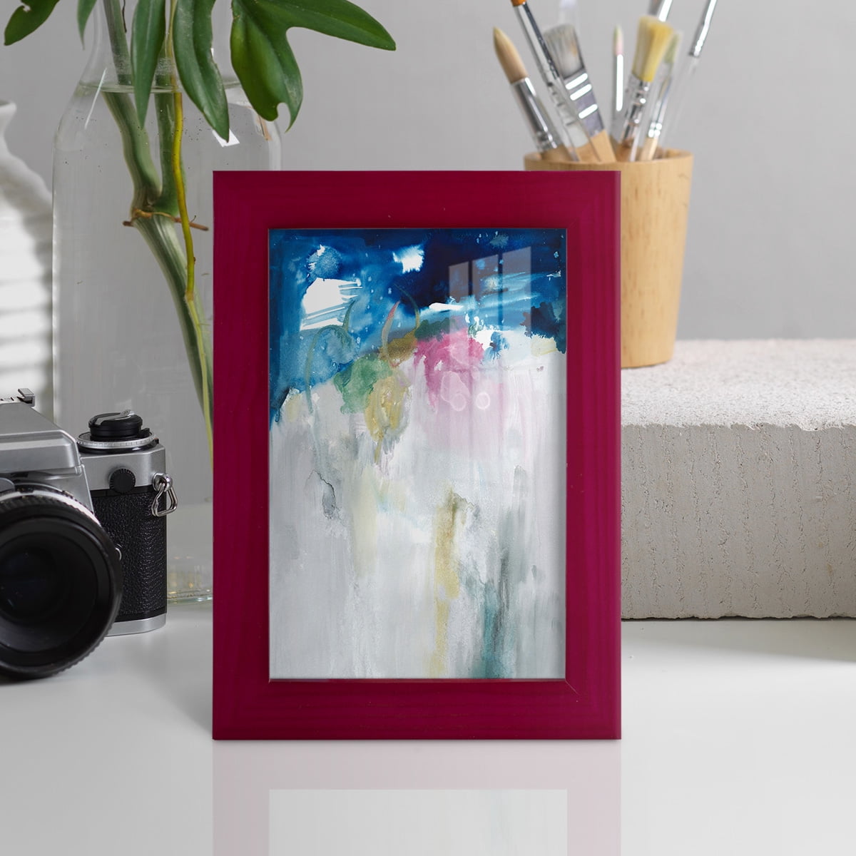 Rising I - Framed Print w/glass - Cherry Red