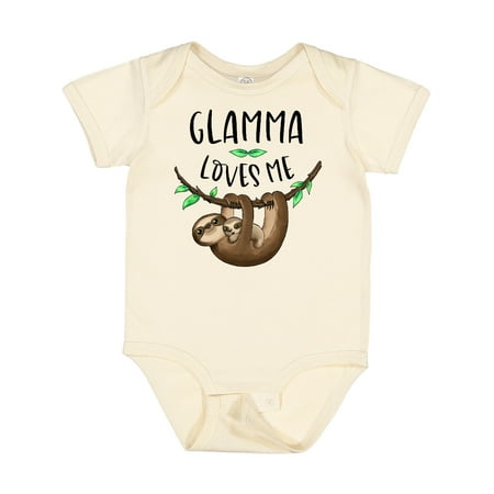 

Inktastic Glamma Loves Me Cute Sloth and Baby Gift Baby Boy or Baby Girl Bodysuit