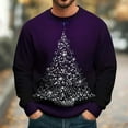 thumbnail image 4 of Bzhegqhd Mens T-shirts Christmas Print Long Sleeve Shirt Holiday theme Round Neck Casual Top Festive Graphic Pullover Soft Tee for Seasonal Party Family Gathering, 4 of 5