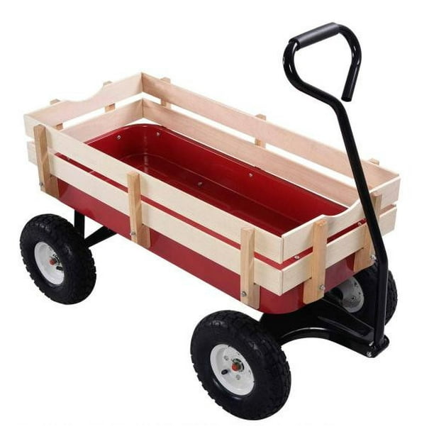 Gymax Wagon All Terrain Pulling Children Kid Garden Cart Outdoor
