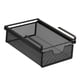 thumbnail image 5 of Organizador de cestas debajo del estante, decoración de acero negro, cajón extraíble colgante para Longitud 37 cm, 5 of 8